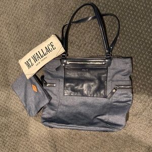 Like New - MZ Wallace Blue Canvas Tote Bag - Hard to find
